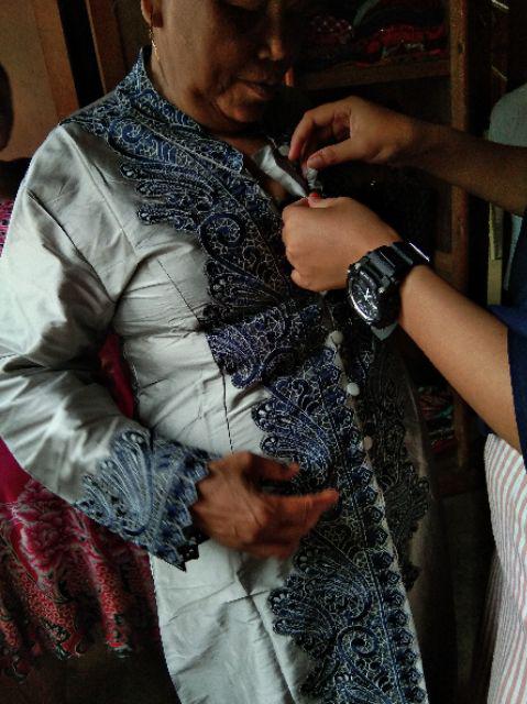 Realpict Stelan Jomjom Bahan Tafeta Aplikasi Bordir