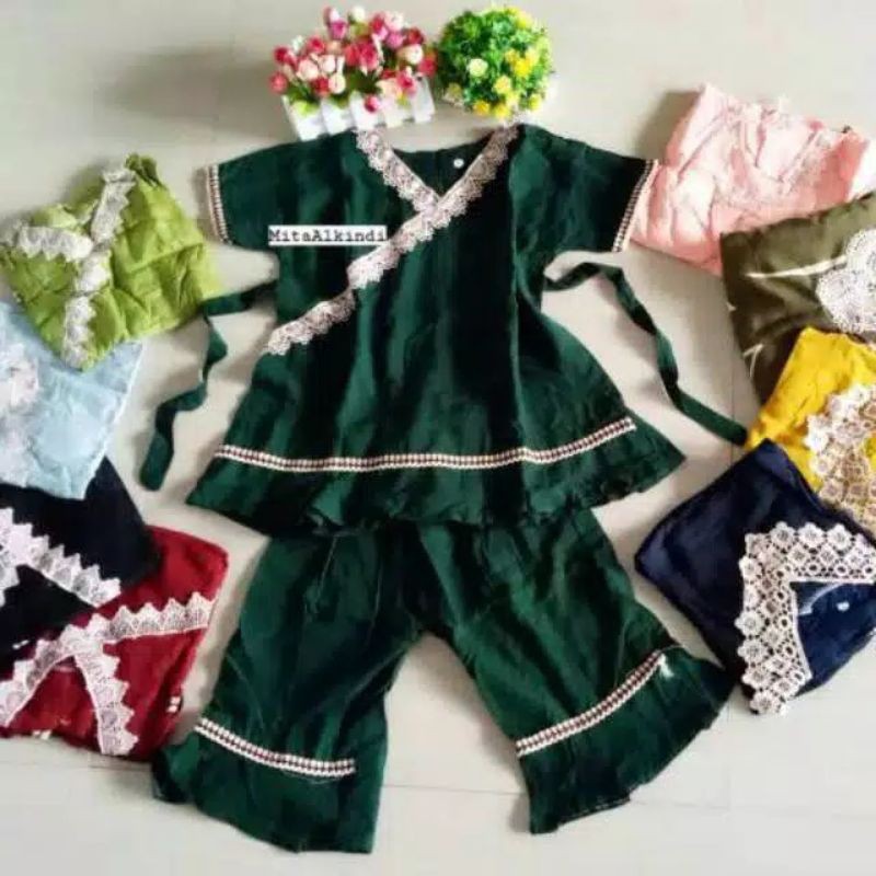 Setelan anak 1-2th/setelan arabian anak/setelan renda anak/cp anak