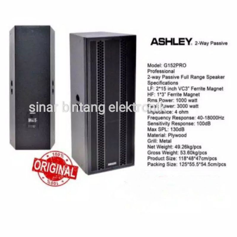 speaker pasif ashley G152PRO 1pcs 2way ORYGINAL