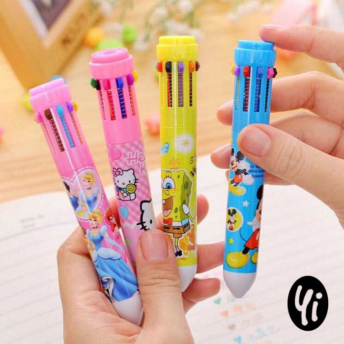 Jual Pena Ballpoint Multi Warna Warni 10in1 6in1 Pulpen Bolpen Bolpoint ...