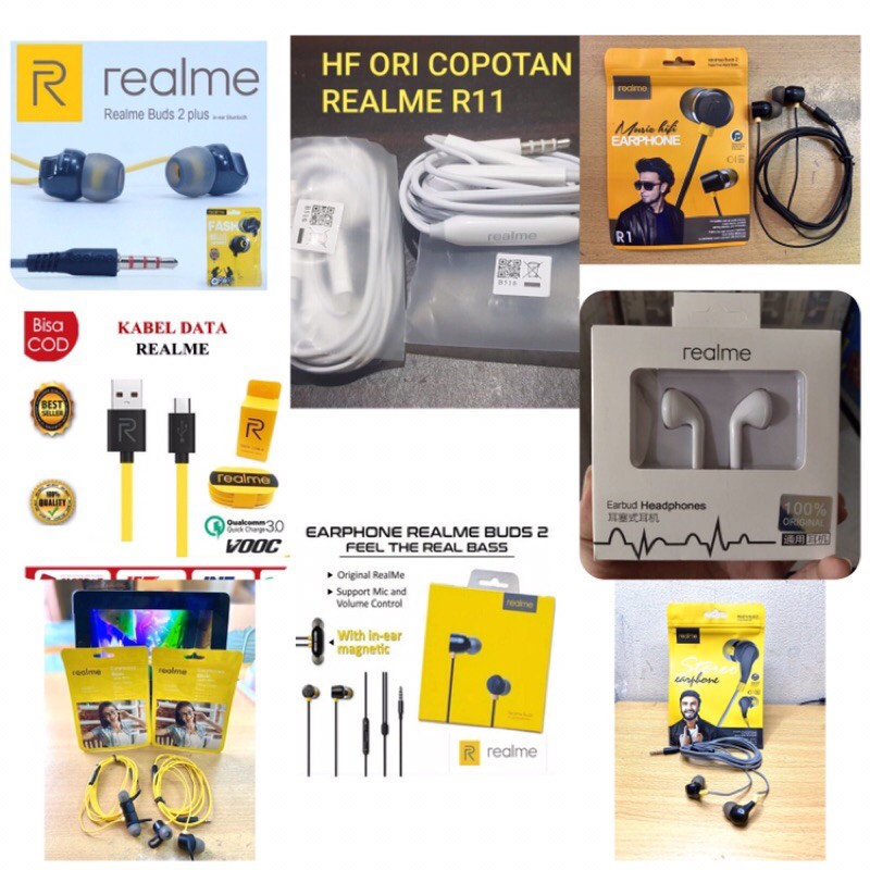 Headset Realme HEADSET REALME BUDS Earphone Realme Magnetik