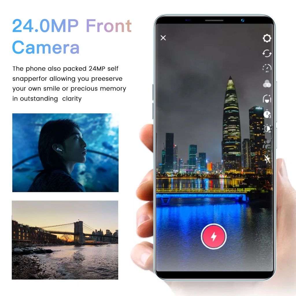 【2022 Produk Baru hp 】Galaxy rino7 pro Ponsel Asli Pintar hp murah Android 10.0 hp Smartphone Android Layar HD 5,5 inci 4G/5G HP Sidik Jari Membuka Handphone Android Free Aksesoris Baterai 5800mAh promo cuci gudang hp murah