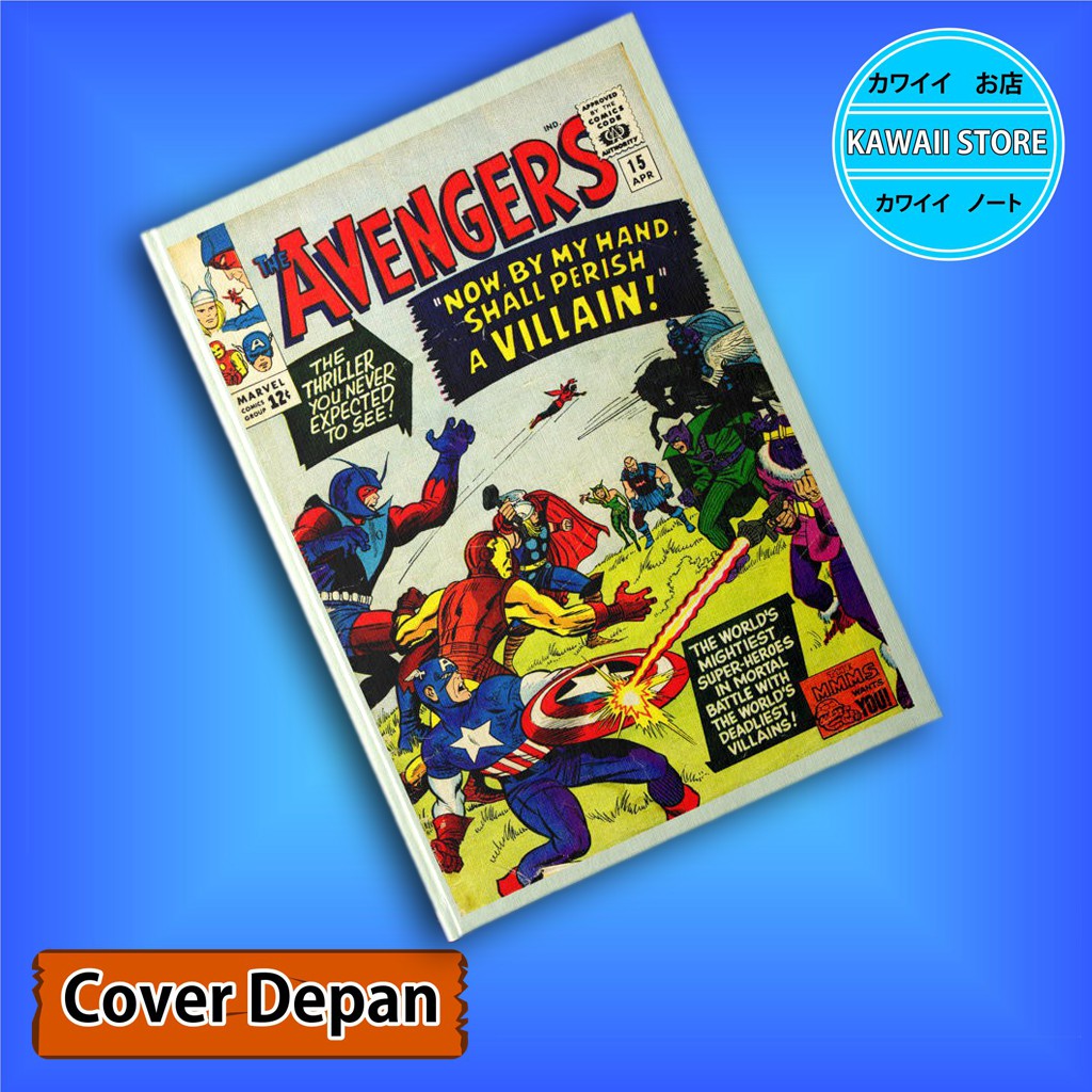 

Notebook / Pocket book Hard Cover Film Marvel Avengers KLASIK COVER 13 uk A5 & A6 / Notes Book