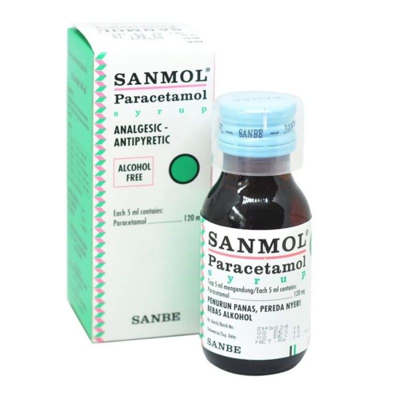SANMOL SIRUP OBAT PENURUN PANAS 60ml Obat turun panas anak