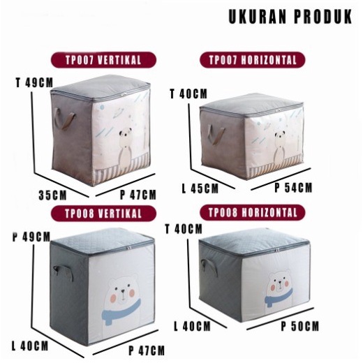 HomiHomi  Tempat Penyimpanan Storage Box Baju Selimut Mainan Serbaguna TP007