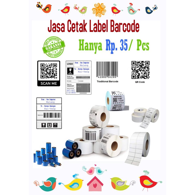 

Jasa cetak label barcode