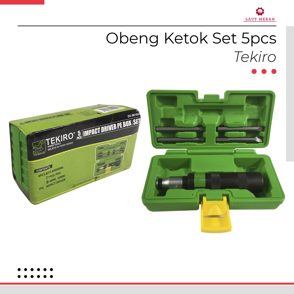 Obeng Ketok Set TEKIRO Obeng Ketok Putar TEKIRO OBENG KETOK TEKIRO 5PCS/IMPACT DRIVER SET
