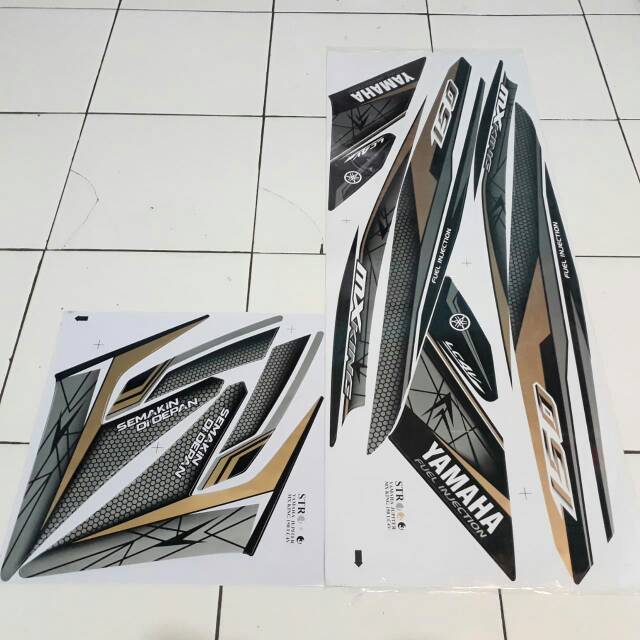 Striping sticker variasi yamaha mx king 150 LC hitam gold