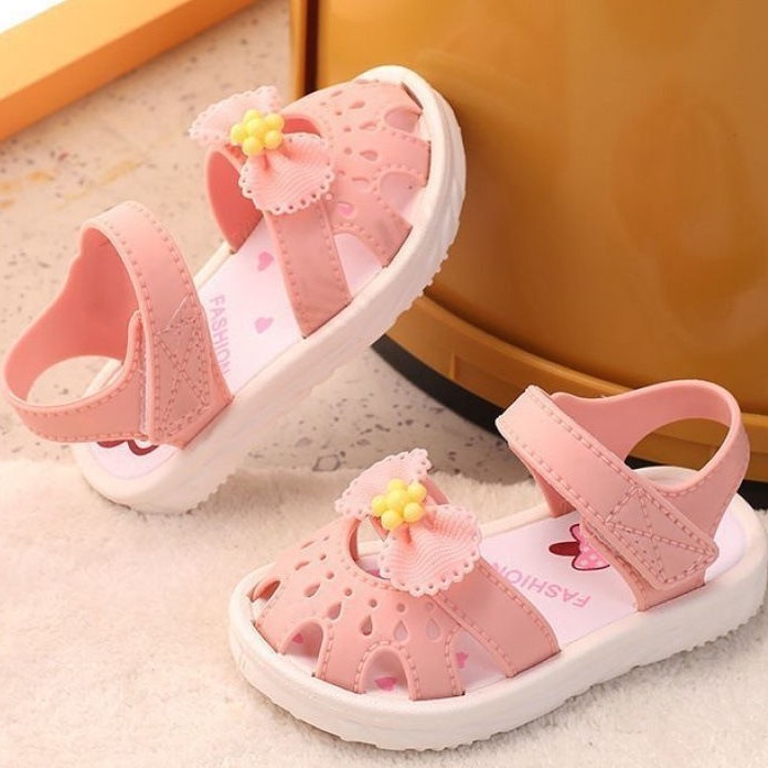 Medan Termurah KD043 Sandal anak perempuan import Size 21-30/Sendal tali pita import