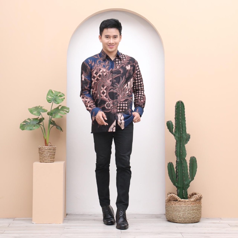 KAIN BAHAN/BAKAL KEMEJA PRIA//WANITA BATIK HALUS PRINTING ALMIRA (BATIK NS) UKURAN 105CM X 210CM