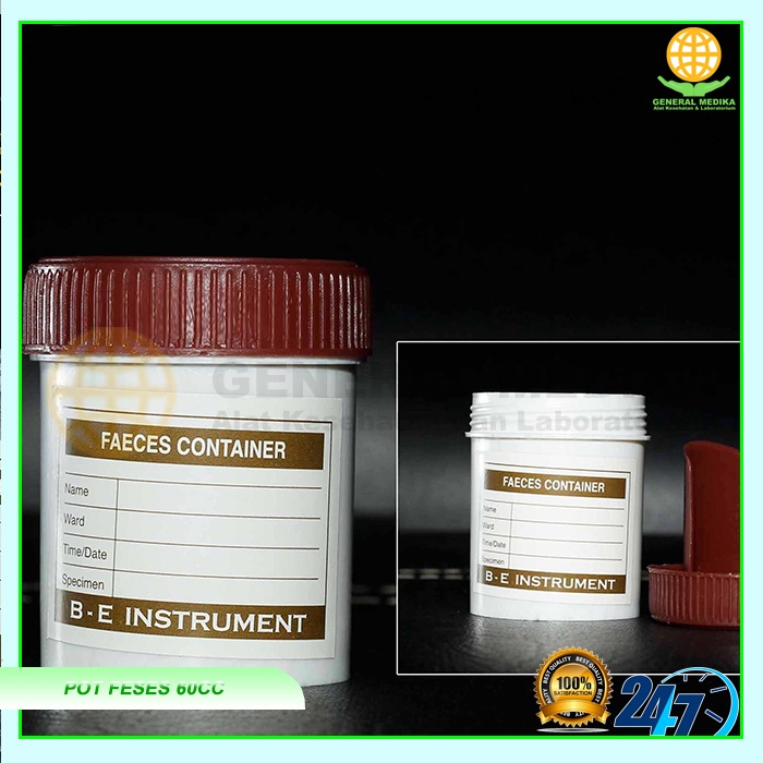 Pot feces 60cc bersendok | Pot feses