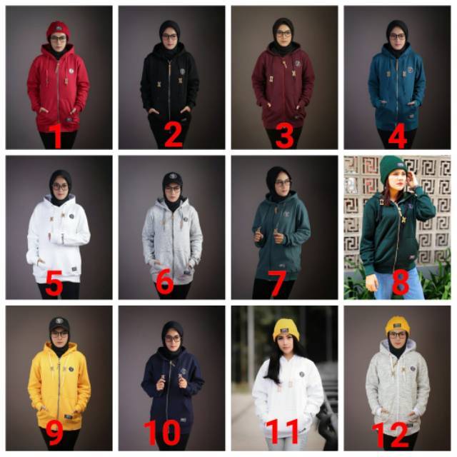 Sweater triplesix polos memakai sleting original quality untuk pria dan wanita dengan bahan flecee