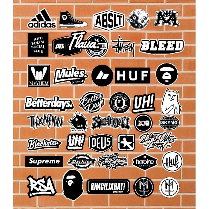 

Paket Stiker Brand Isi 60pcs Sticker Graftac High Quality