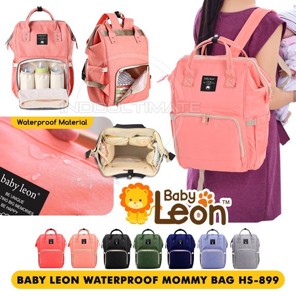 BABY LEON Tas Bayi Popok Diaper / Tas Backpack Diapers Susu Perlengkapan Baby HS-899