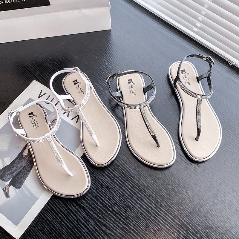 Sendal Tali Wanita Import Fashion Sandal Slop Cewek Murah Sendal Jepit Santai Terkini SD-070