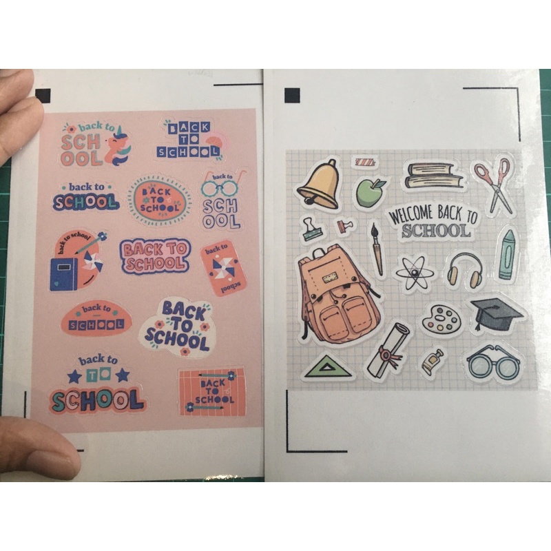 Sticker Back to School Stiker Sekolah Stiker Laptop tumblr aesthetic murah