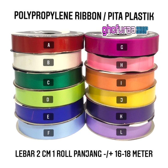 

Pita kado pita plastik 1 roll polypropylene ribbon L 2 cm pita jepang - Tulis dicatatan by ghofuraa shop