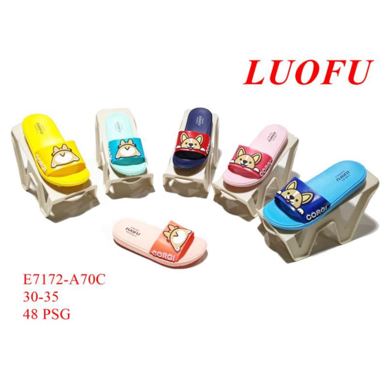 sandal slop loufu original sandal anak cewek import loufu
