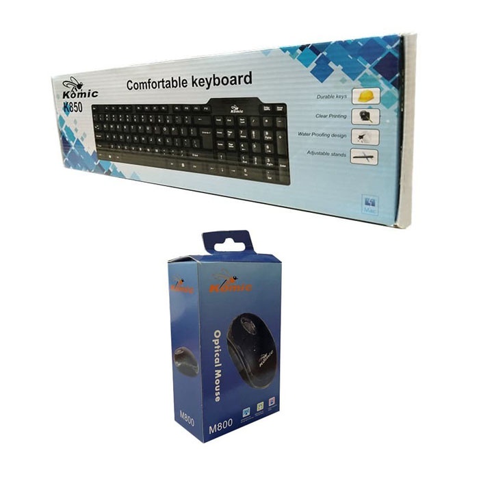 Paket Keyboard USB Komic K850 &amp; Mouse USB Komic M800