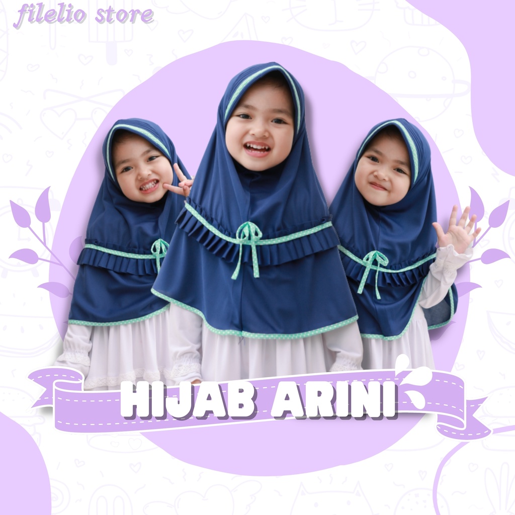 Jilbab Anak Arini 3-7 Tahun / Hijab Anak Perempuan / Jilbab Anak TK Lucu Murah / Jilbab Anak Anak