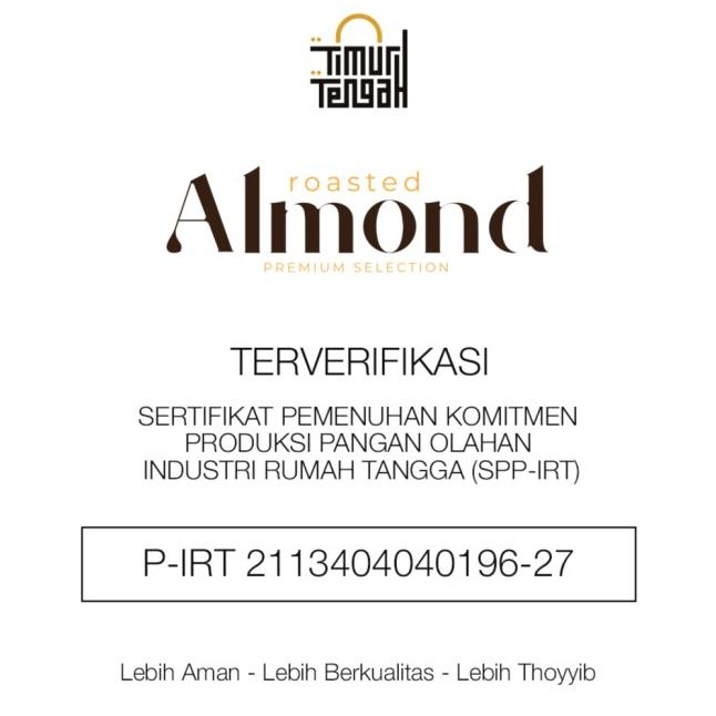 

KACANG ALMOND KUPAS ROASTED PREMIUM TIMUR TENGAH ALMOND WHOLE PANGGANG