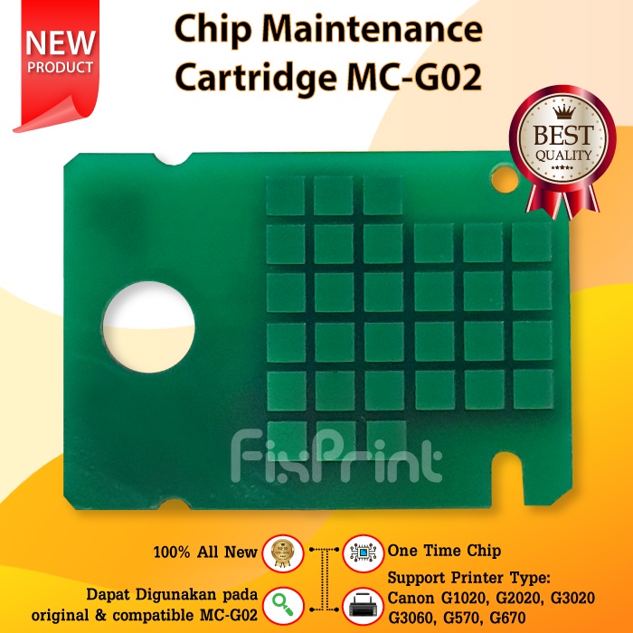 Chip Maintenance Cartridge MC-G02 MCG02 New, Reset Waste Ink Pad Printer Canon G1020 G2020 G3020 G3060 G570 G670