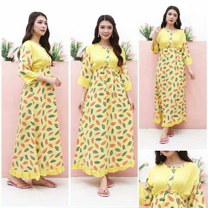 daster tangan 3/4 dan 7/8 lengan panjang semata kaki murah kekinian viral daster best seller rayon-5