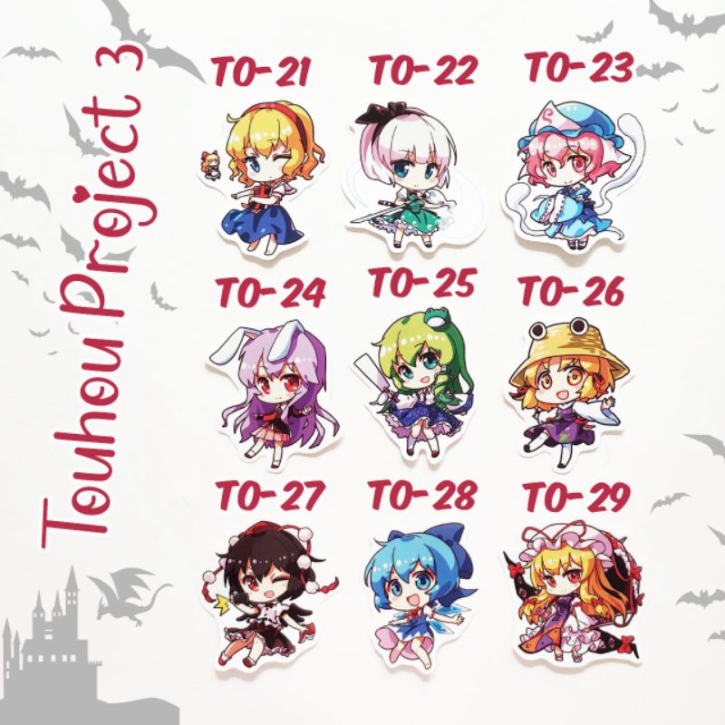 Sticker Touhou Project 3 Game Merchandise