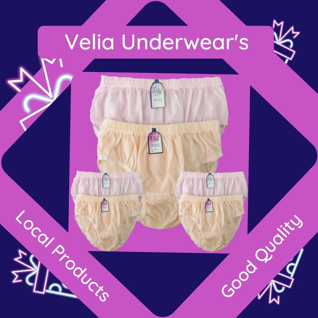 Celana Dalam (CD) Wanita Merk Velia 2K Polos , Grosir Murah Fashion Cewek, Bagus merk Inul 2 Warna