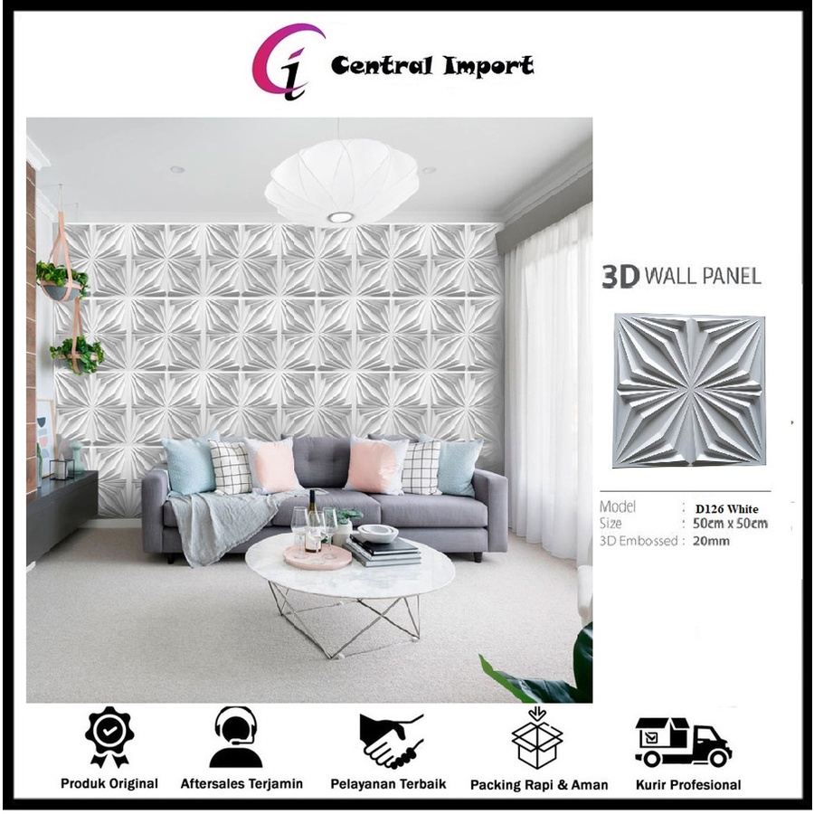 Wallpaper Dinding - Wallpaper 3D - Plafon Wallpanel PVC Wallpanel D126