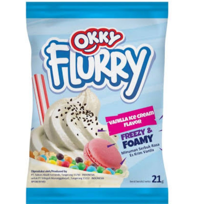 Okky Flurry Ice Cream Vanilla & Strawberry Flavor