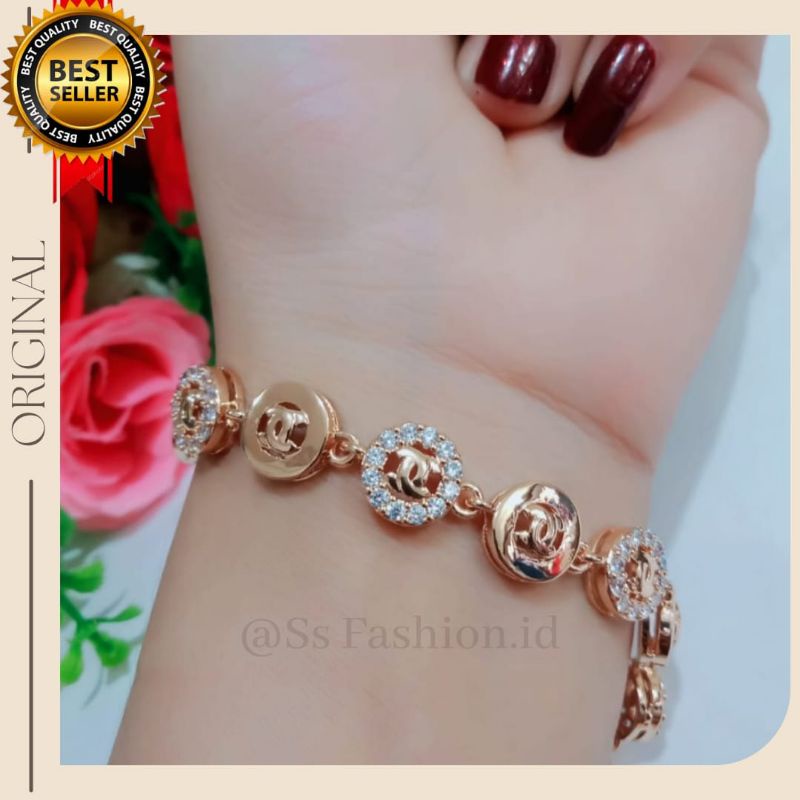 Gelang tangan Bulat Permata Xuping Cantik