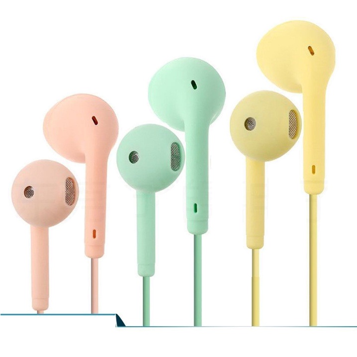 HEADSET Handsfree U19 Macaron / Earphone Macaroon Matte Colow Hifi Extra Bass EARPHONE With Mic 3.5mm