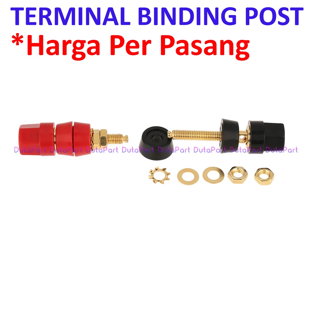 Terminal Binding Post GOLD PLATED Pos Banana Socket Konektor Speaker