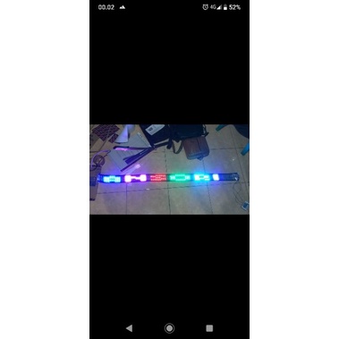 Strobo kaca depan strobo running text 140 cm strobo kaca via Wifi 5 baris 140 cm 12 v 24v led hitam 