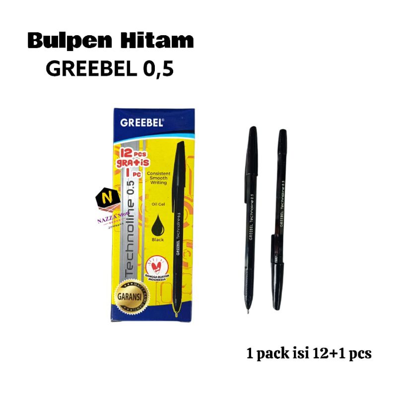 

GREEBEL Pulpen Hitam 1 pcs