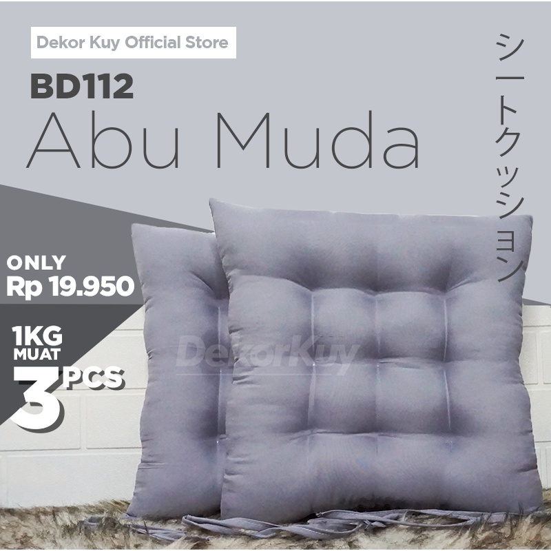 DK - Bantal Duduk / Bantal Alas Duduk Abu Muda - BD112