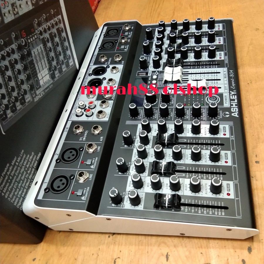 mixer ashley expert 804 8 channel original bluetooth soundcard