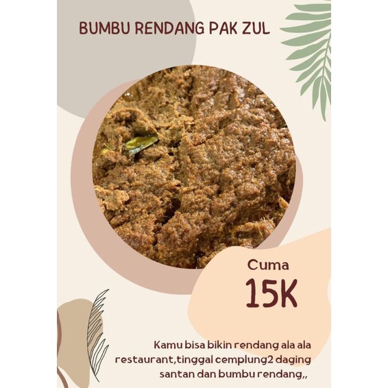 

BUMBU RENDANG INSTAN 1/4KG DAGING siap pakai