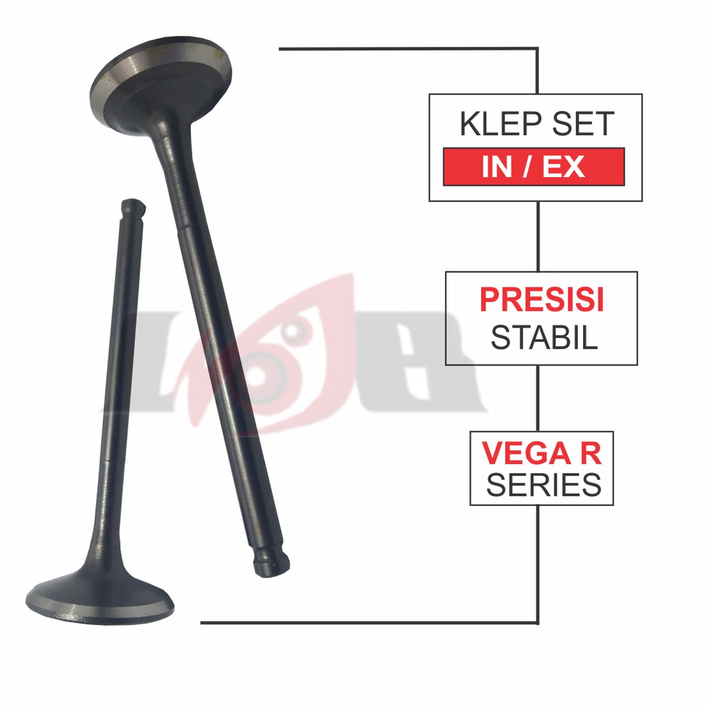 Klep IN/EX Yamaha Vega ZR Standar Valve Kit Nakasone Besar Kecil