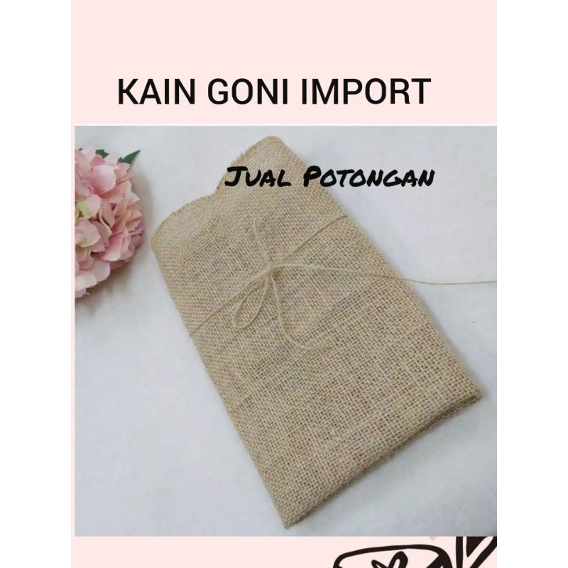 ECER -BERBAGAI UKURAN | KAIN GONI NATURAL BROWN  | KAIN BURLAP | BAHAN MAHAR &amp; CRAFT