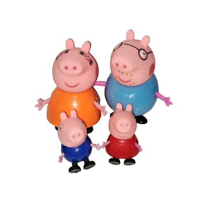 Mainan Action Figure Model Anime Peppa Pig Taman Hiburan Mobil Olahraga Untuk Hadiah Ulang Tahun Anak Type B