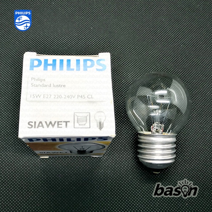 PHILIPS SIAWET Clear 15W E27 220-240V P45 - Lampu Pijar