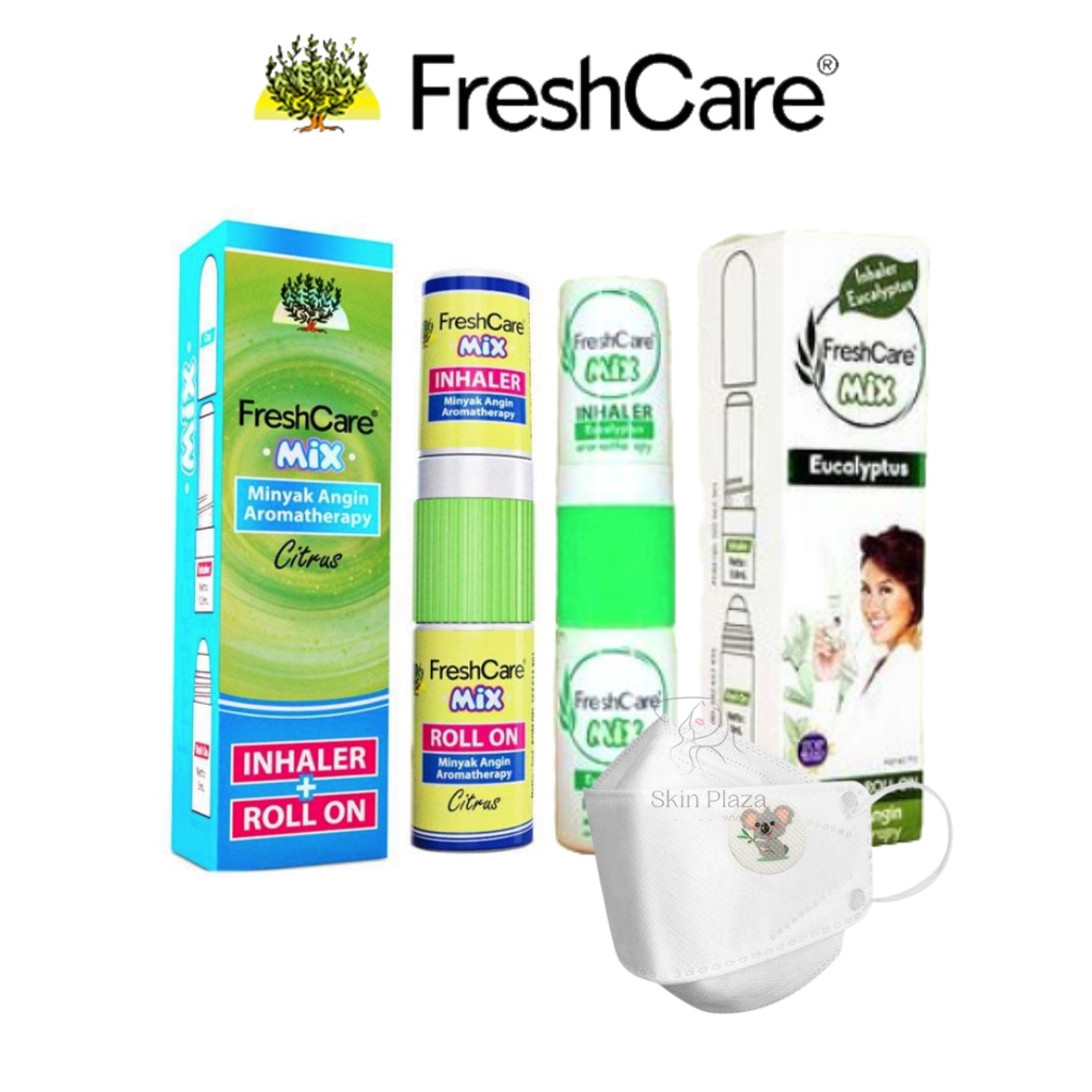 FreshCare Mix Citrus Eucalyptus Telon Roll On + Inhaler Patch Minyak Angin Fresh Care Aromaterapi Aromatherapy