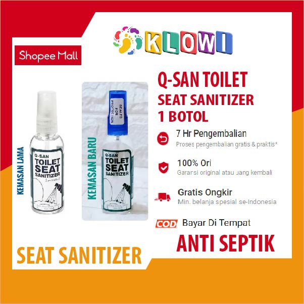Q-San Toilet Seat Sanitizer Spray 60Ml (Baru) /Q-San /Toilet Sanitizer