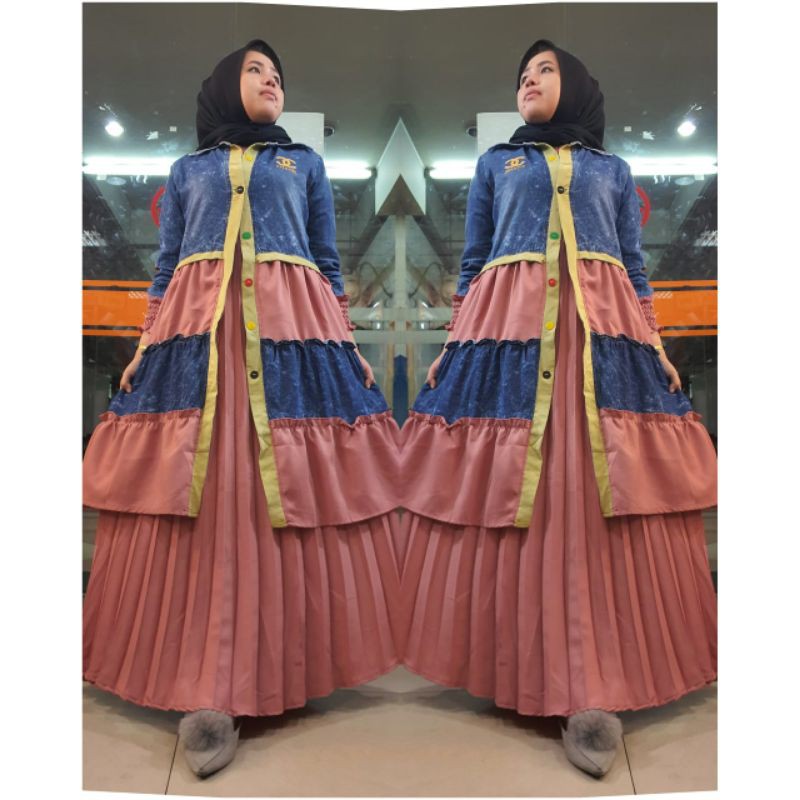 ONE SET PLISKET MIX JEANS IMPORT