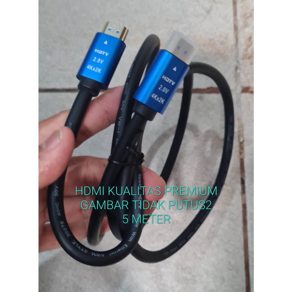 G648 KABEL HDMI 5 METER KABEL TELEVISI PS GAME CPU MONITOR LAYAR LED FULL HD JACK MALE FEMALE LAPTOP TV GAMBAR SUARA KUALITAS SUPER PREMIUM KONEKTOR PLUG BOOT KOMPUTER SWITCH ROUTER MODEM COMPUTER INDIHOME FIRTSMEDIA ROUTER RESOLUSI 2.0 ASLI AUDIO