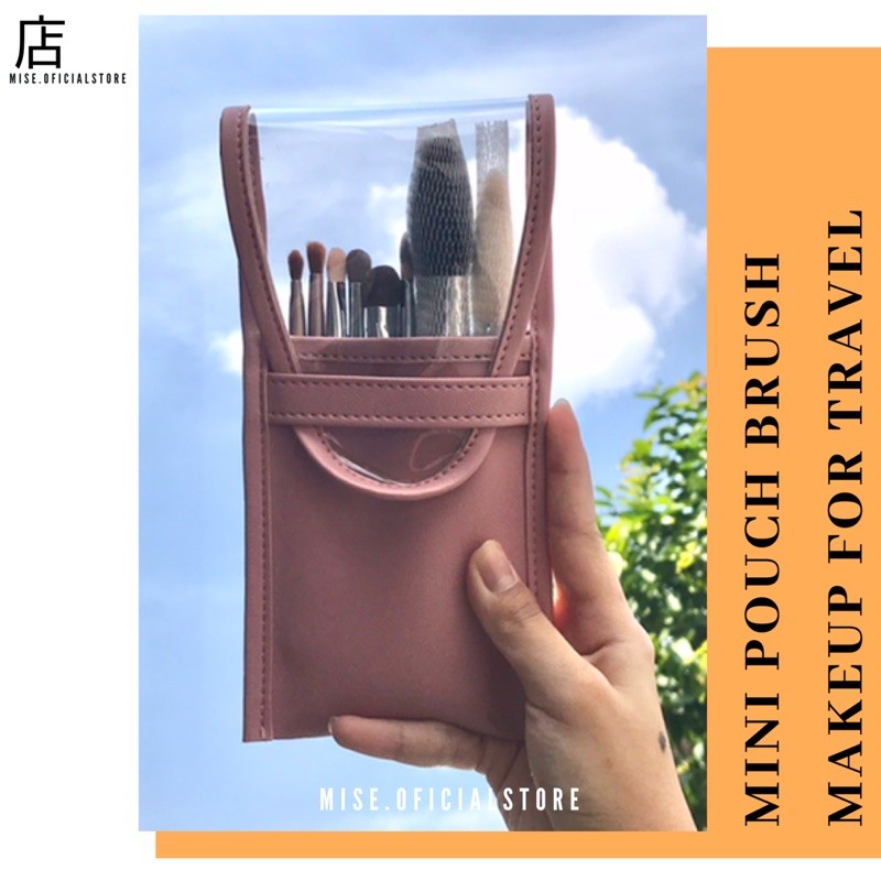 MINI POUCH BRUSH TRAVEL/POUCH BRUSH MAKEUP/TAS KUAS BRUSH/TEMPAT BRUSH MAKEUP UNTUK TRAVEL