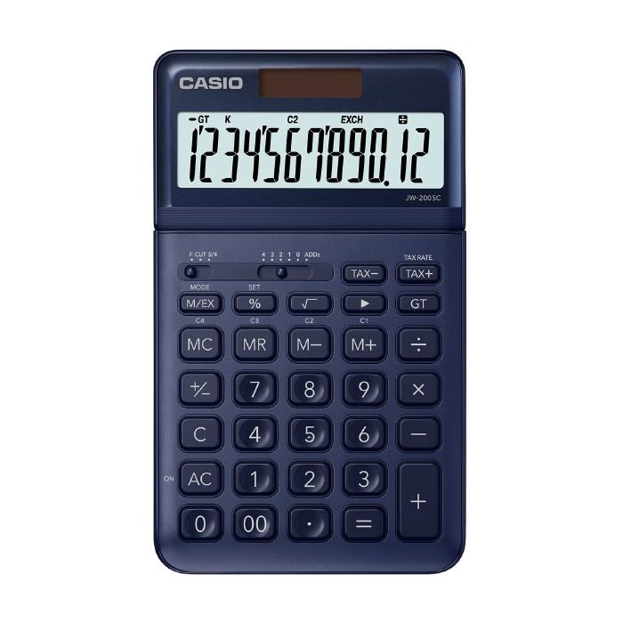 CASIO Colorful Calculator JW-200SC- Navy