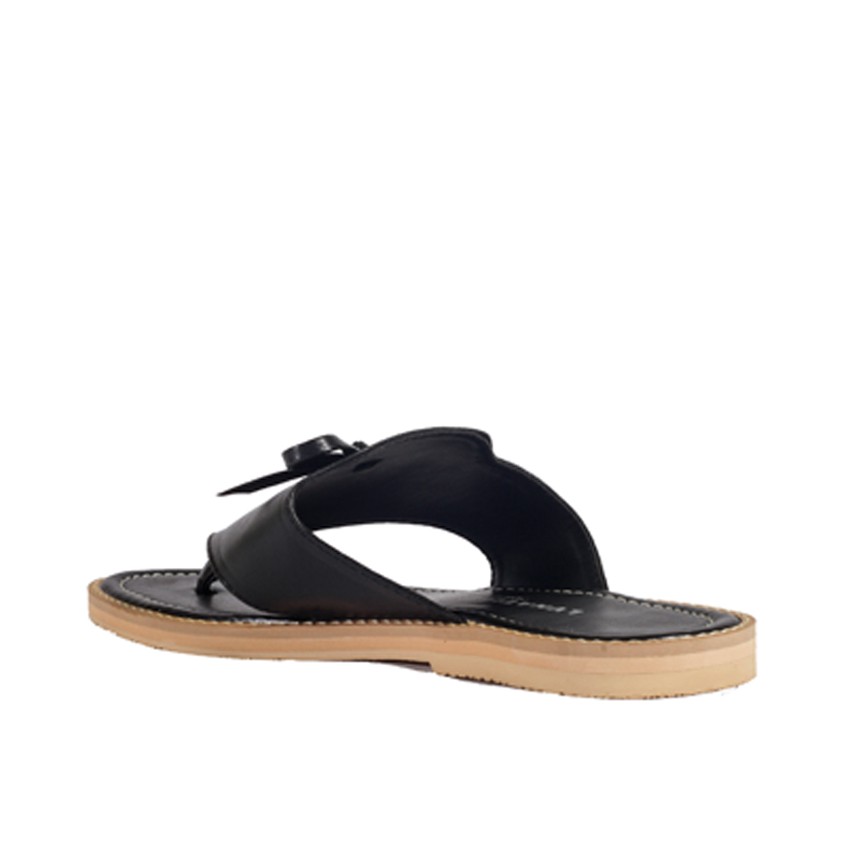 DYRA BLACK |FORIND x Lvnatica| Sendal Jepit Ori Tali Kulit Simpel Kayu Wanita/Women Sandal Footwear